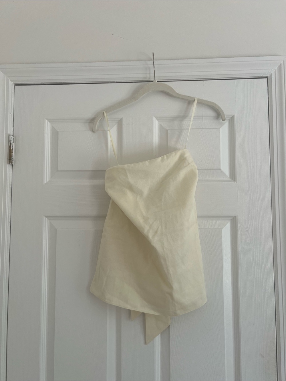 Butter Yellow Strapless We Wore What Tie Top